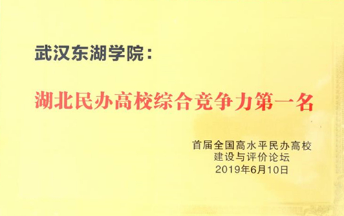 武漢東湖學(xué)院綜合競爭力排名湖北民辦高校第一